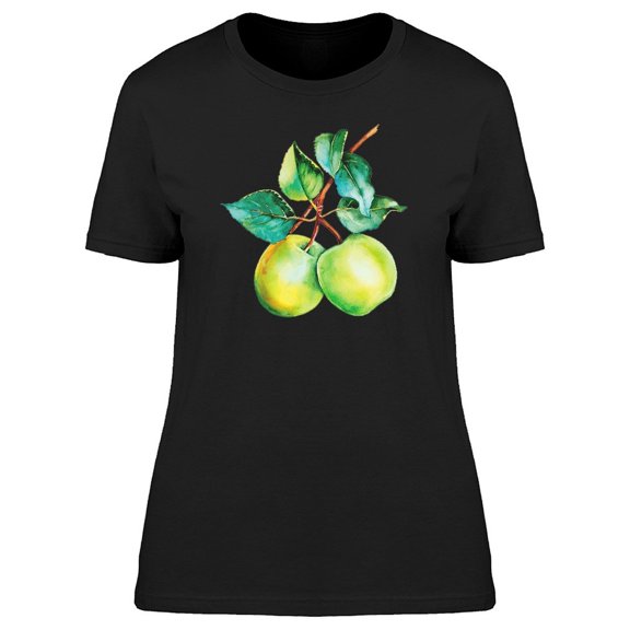 Two Green Apples On Branch Tee Women's -Image by Shutterstock
