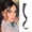 Black, variant on Long Side Air Bangs Wavy Clip-In Hair Wigs for Women - Effortless Synthetic Hair Piece for Stylish Looks