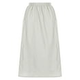 thumbnail image 6 of cocolona Womens Linen Skirts for Women Summer Casual Solid Color Elastic Waist Flowy Long Skirts Beach Vacation Midi Skirts with Pockets White XXL, 6 of 7