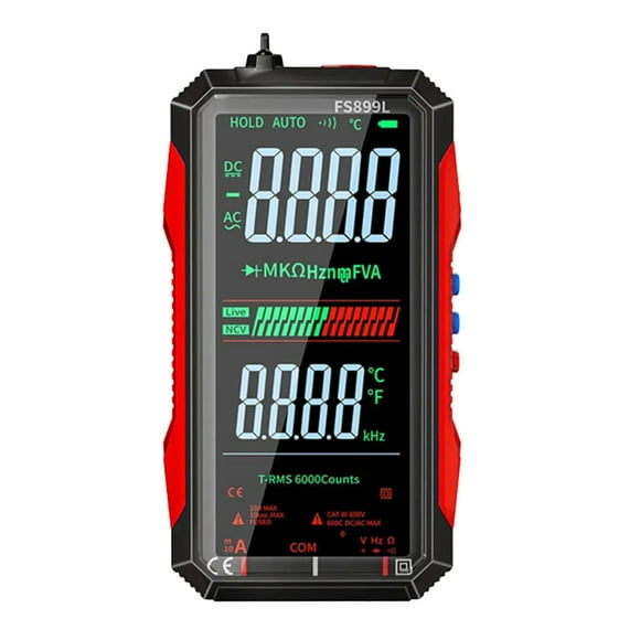 BotaniNest Multimètre Numérique Intelligent Rechargeable Grand Écran Capacité Hz Diode Vérification en Direct