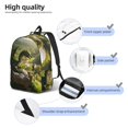 thumbnail image 5 of Xecao Deep Forest Stone Green Dragon for Canvas College Laptop Backpack, Durable Rucksack Travel Notebook Bag School Backpack Book Bag for Men Women, 5 of 8