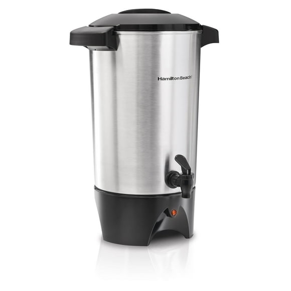 Hamilton Beach 45 Cup Coffee Urn and Hot Beverage Dispenser, Silver