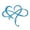 972_Blue, variant on Infinite Heart Art Home Window Glass Living Room Sticker Wall Sticker Decoration