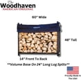 thumbnail image 2 of Woodhaven Black 5 Foot 1/4 Cord Plus Outdoor Firewood Rack With Seasoning Cover, 2 of 4