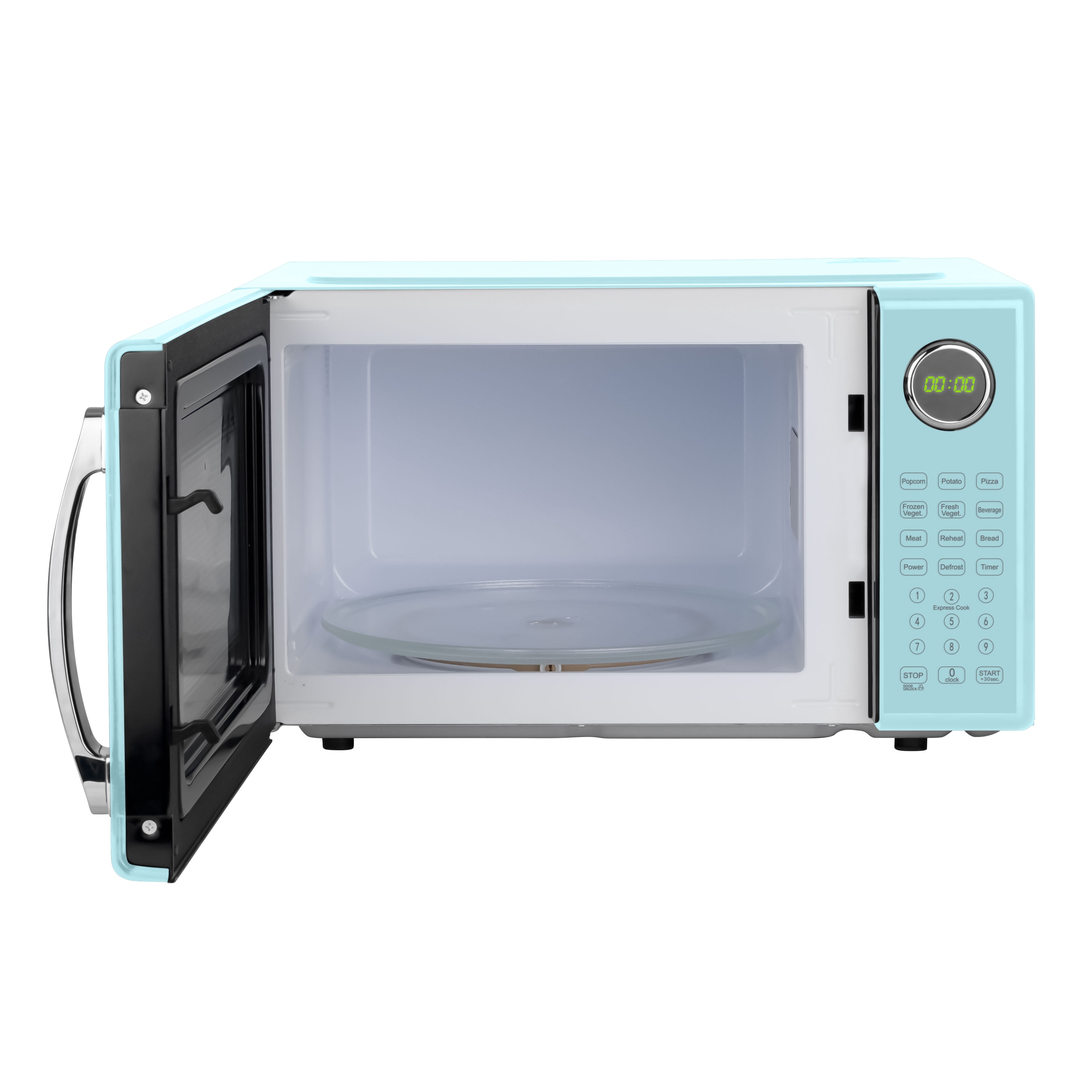 Retro 1.1 cu. ft. Countertop Microwave Oven, Aqua
