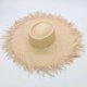 thumbnail image 1 of Sombreros de paja hechos a mano para mujer, gorros de Sol de ala ancha grande, de rafia Natural de alta calidad, para playa, Panamá, para vacaciones, nuevos, 1 of 4