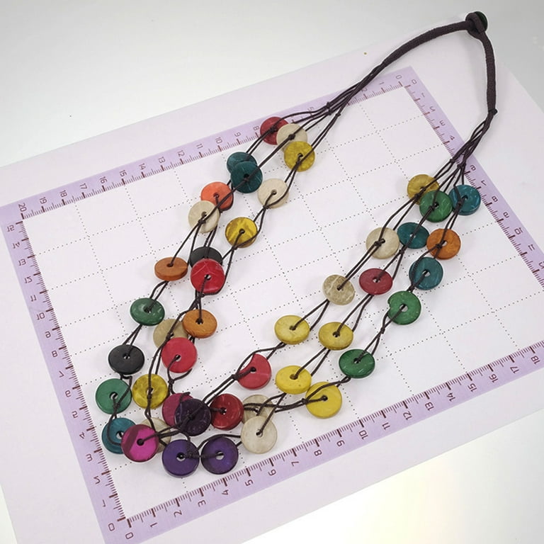 ROMANSENTIAL 1Pack Fancy Dress Jewellery Colorful Resin Necklace for Ladies  19In