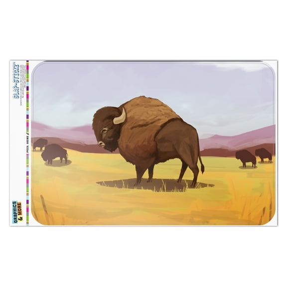 American Bison Buffalo Herd on the Plains Home Business Office Sign