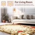 thumbnail image 2 of ODIKA 3'x5' Machine Washable Non-Slip Area Rug, Modern French Floral Beige High Traffic Rug, Beige, 131886, 2 of 7