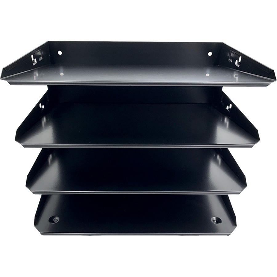 Huron, Horizontal Slots Desk Organizer, 1 Each, Black