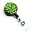 thumbnail image 1 of Carrete de Insignia Retráctil Letra Y Chevron Verde y Dorado CJ1059-YBR Caroline's Treasures, 1 of 1
