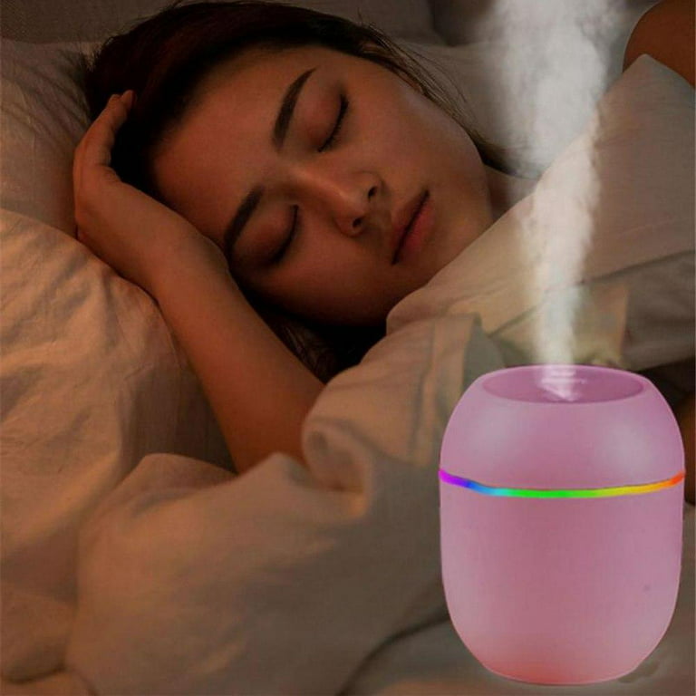 Mini Humidifier, Portable Small Cool Mist Humidifier, USB Personal Desktop  Vaporizer, Night Light Function, Super Quiet for Car, Office, Home, Bedroom,  Baby Room, Travel 