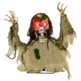 thumbnail image 1 of Halloween Animated Skeleton with Glowing LED Eyes, Animatronic Halloween Decorations, Battery Operated, 1 of 6