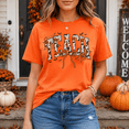 thumbnail image 2 of Halloween Teach Pumpkin Bow T-Shirt, Cute Teacher Graphic Tee, Retro Spooky Season Shirt, Fall Classroom Apparel Gift for Her - Orange, S, 2 of 3