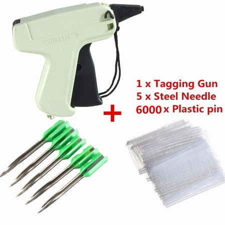 - Clothes Regular Garment Price Label Tagging Tag Gun + 5 Needle + 1000 Barbs Pins Kit