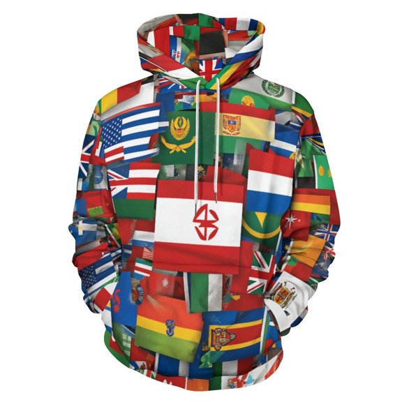 Flags Of All Countries Of The World-1 Men's Women New Sweatshirt Hoodie Men's Plus Size Sweatshirt Hooded Sweatshirt 3d Printed Street Men's Cloth