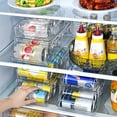 thumbnail image 4 of Refrigerator Drink Organizer Storage Double-layers Modern Fridge Beer Can Beverage Organizer Holder, 4 of 5