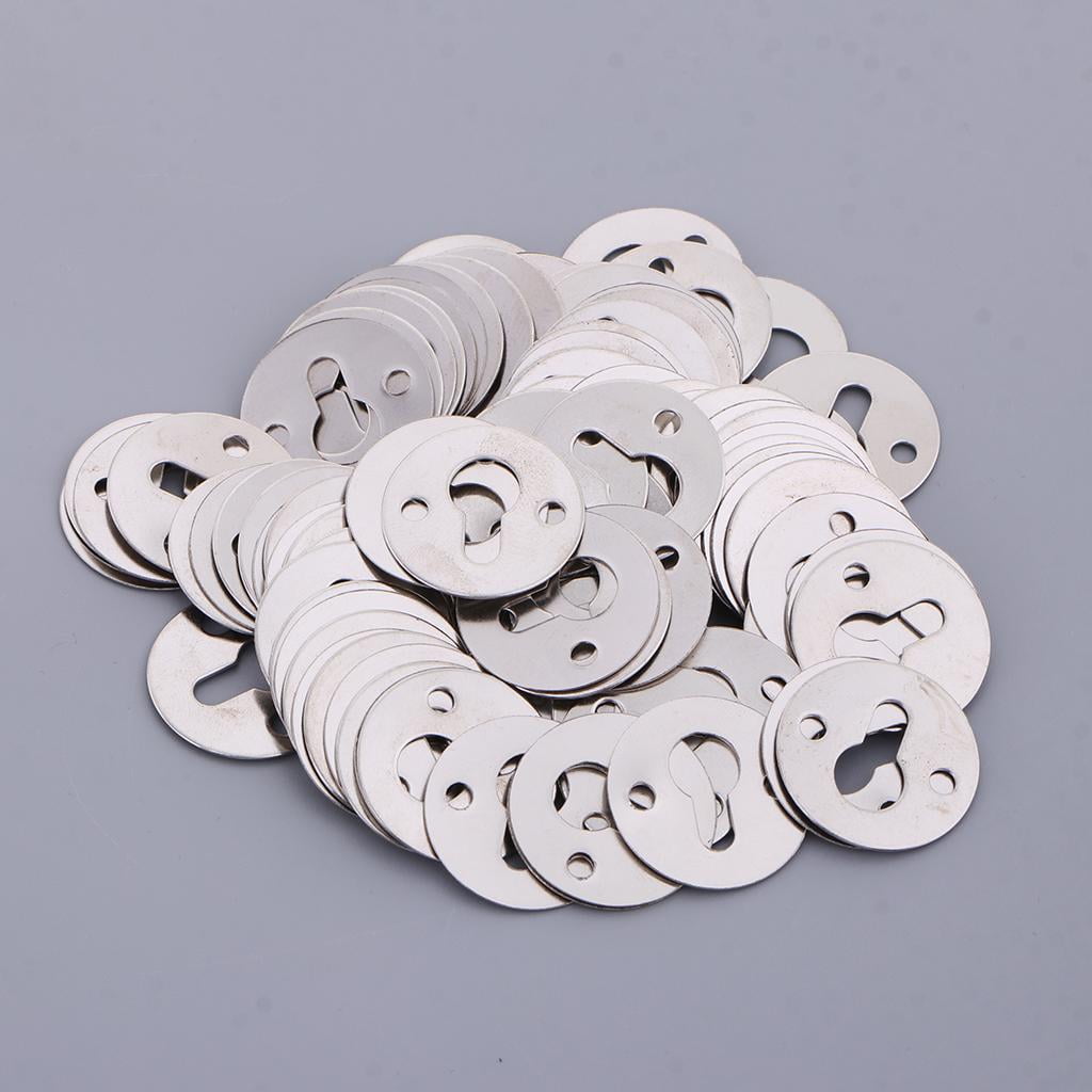 HILABEE 5x100x Metal Round Keyhole Shelf Brackets Hangers for Picture Frame Hanging 5 Pcs
