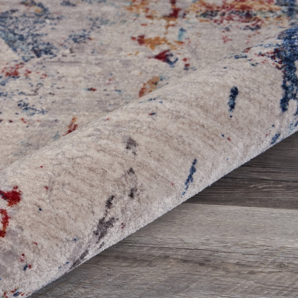 Ox Bay Mirage Abstract Runner Traditional Runner Rug, Blue