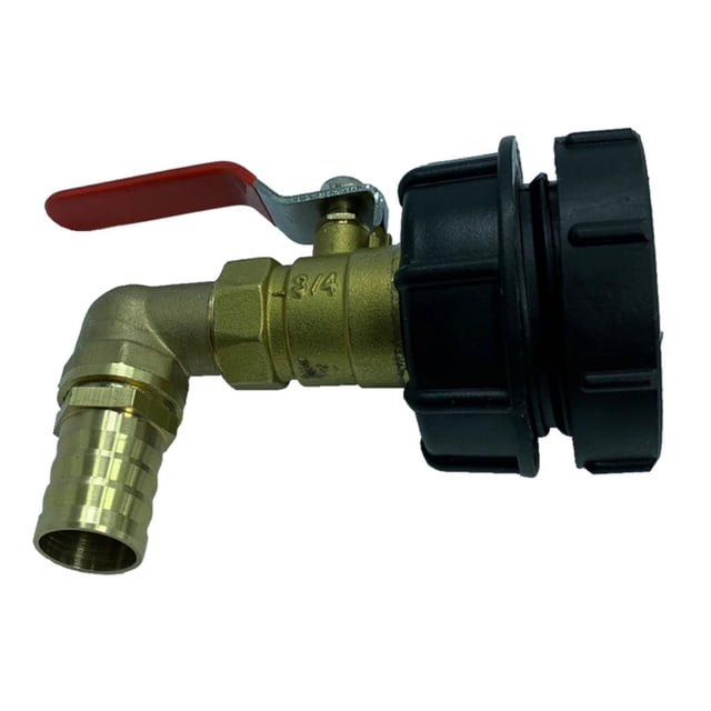 IBC Container 90 Degree Hose , Inlet Connection Φ 62mm - black +Golden, 25mm