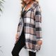 thumbnail image 5 of Pntutb Mujer Estampado De Cuadros Solapa Solapa Cremallera Con Capucha Doble Bolsillo Blazer Manga Larga Con Capucha Casual Abrigo/Chaqueta Pntutb Pntutb-7209, 5 of 7