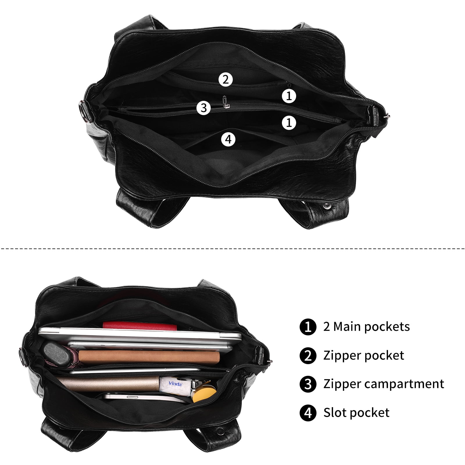 KALUNMA Hobo Bag for Women Crossbody Purse and Handbags Ladies Leather Shoulder Bags