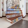 thumbnail image 5 of Stair Risers Stickers Peel and Stick Stair Decals Removable Self-Adhesive Vinyl Staircase Stickers, 39.37" L x 7.08" W, Mosaic imitation tile wallpaper, 5 of 8
