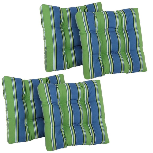 Coussin de Chaise de Salle à Manger Capitonné en Polyester Filé Carré de 19 Po (Ensemble de Quatre)