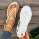 thumbnail image 2 of Sandalias Planas con Correas de Tobillo Sandalias Redondas Del Dedo Del Pie con Hebilla Ajustable de Verano, Zapatos Casuales de las Mujeres, 2 of 9