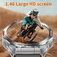 thumbnail image 3 of Hwkond Smart Watch Men, Smart Sports Watch HD Smart Bracelet Advanced Bluetooth Calling And Extra Long Battery Life Customised Dials With Multiple Patterns 1.46-inch HD Display(Silver), 3 of 5