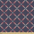 thumbnail image 1 of Tribal Fabric by the Yard, Ethnic Style Folk Forms Geometric Triangles Abstract Culture Design, Decorative Upholstery Fabric for Sofas and Home Accents, Coral Eggplant and Seafoam by Ambesonne, 1 of 5