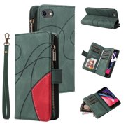 Flip Case for iPhone 8, PU Leather 2 Color Assorted Kickstand Function Shockproof Wallet Cover for iPhone 8