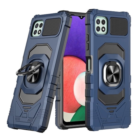 For Celero 5G  PLUS 2023 Robotic Kickstand Phone Case Cover   Tempered Glass - Blue