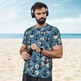 thumbnail image 4 of Wukai Anchors Print Men's Short-Sleeved Mesh T-Shirt,Quick-Dry Short Sleeve Workout T-Shirt-X-Large, 4 of 8