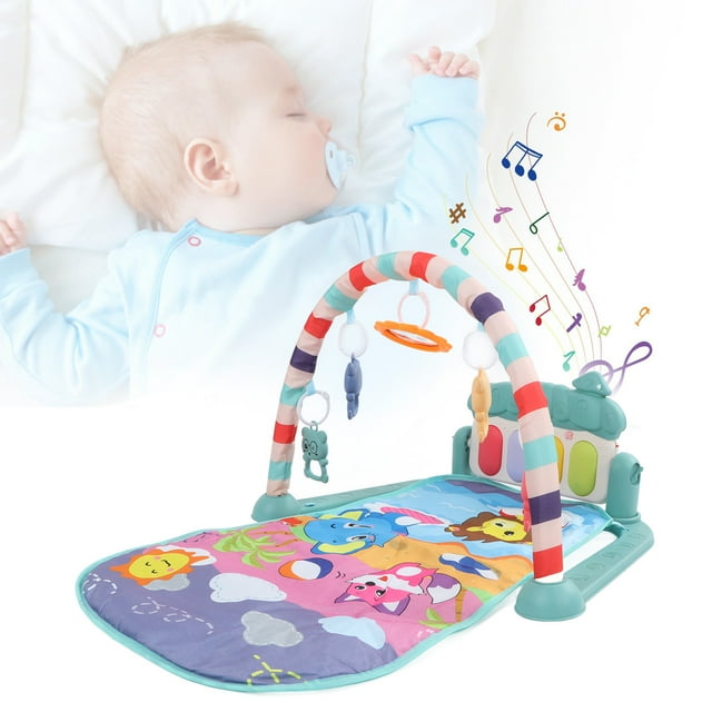 TAPETE DE GIMNASIO PARE BEBÉ, PIANO QUE MEJORA LAS Habilidades Motoras, Estimulación Sensorial, Aprendizaje Ligero, Tapete De Piano Musical Para Juego De Patadas Para Nienes