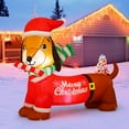 thumbnail image 6 of GOOSH 5 FT Length Christmas Inflatables Dachshund Dog, Blow Up Yard Decoration Clearance with LED Lights Built-in for Holiday/Party/Yard/Garden, 6 of 7