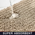 thumbnail image 5 of Walensee Non-Slip Bathroom Rugs Chenille Soft Striped Plush Bath Mat, 24" x 36", Beige, 5 of 7