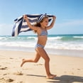 thumbnail image 5 of Turkish Cotton Bath Towel Extra Large, Thick Absorbent Quick Dry Towel for Bathroom and Beach, Hotel Spa Quality Towel(B), 5 of 6