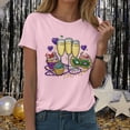 thumbnail image 5 of HCNTES Mardi Gras Shirt for Women Mardi Gras Outfit Carnival Tshirt Fat Tuesday Party Tee New Orleans Party Short Sleeve(Size:XL), 5 of 9