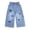 Blue A1, variant on Girls Straight Denim Pants Add On Side Pockets Girls Long Pants with Delicate Exterior Making for Sweet Summer Outer Looks