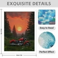 thumbnail image 3 of Diamond Art Kit for Adults, Motorcycle Sunset Forest Scenery Diamond Painting for Adults Beginners, DIY Diamond Art Painting Kits, 5D Diamond Painting Crafts for Home Decor 12x16 Frameless, 3 of 7