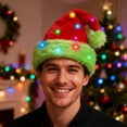 thumbnail image 6 of Meitianfacai LED Light-Up Christmas Santa Hat with Flocked Fabric, Battery Operated Holiday Headwear with String Lights for Parties and Decorations, 6 of 6