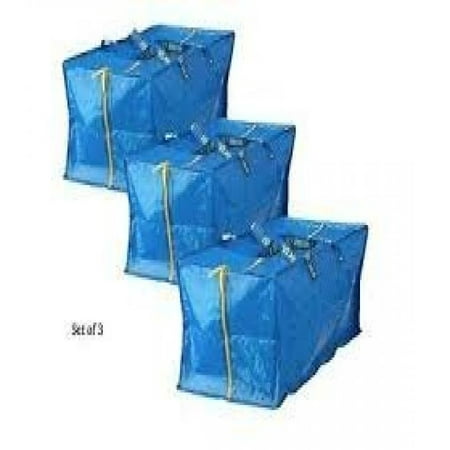 Ikea Frakta Storage Bag,Extra Large - Blue -- SET OF 3 - literacybasics.ca