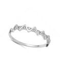thumbnail image 4 of White CZ Criss Cross Pointed Zig Zag Ring .925 Sterling Silver Band Jewelry Female Size 5, 4 of 4