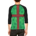 thumbnail image 2 of Green Christmas Present Costume Mens Raglan T Shirt White-Black X-LG, 2 of 2