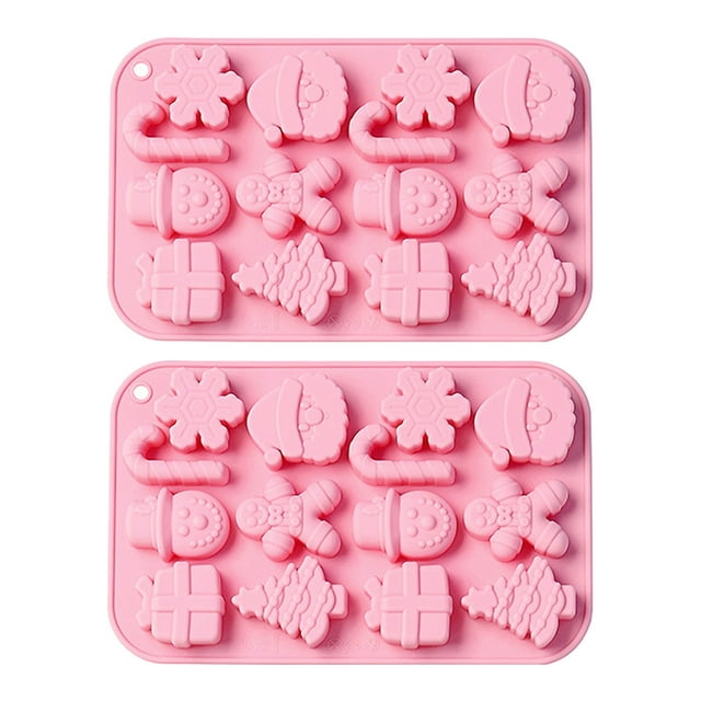 Molde para hornear de cocina -14 incluso muñecos de nieve, hombre de jengibre, muletas y otras herramientas para hornear moldes de silicona con temas navideños.