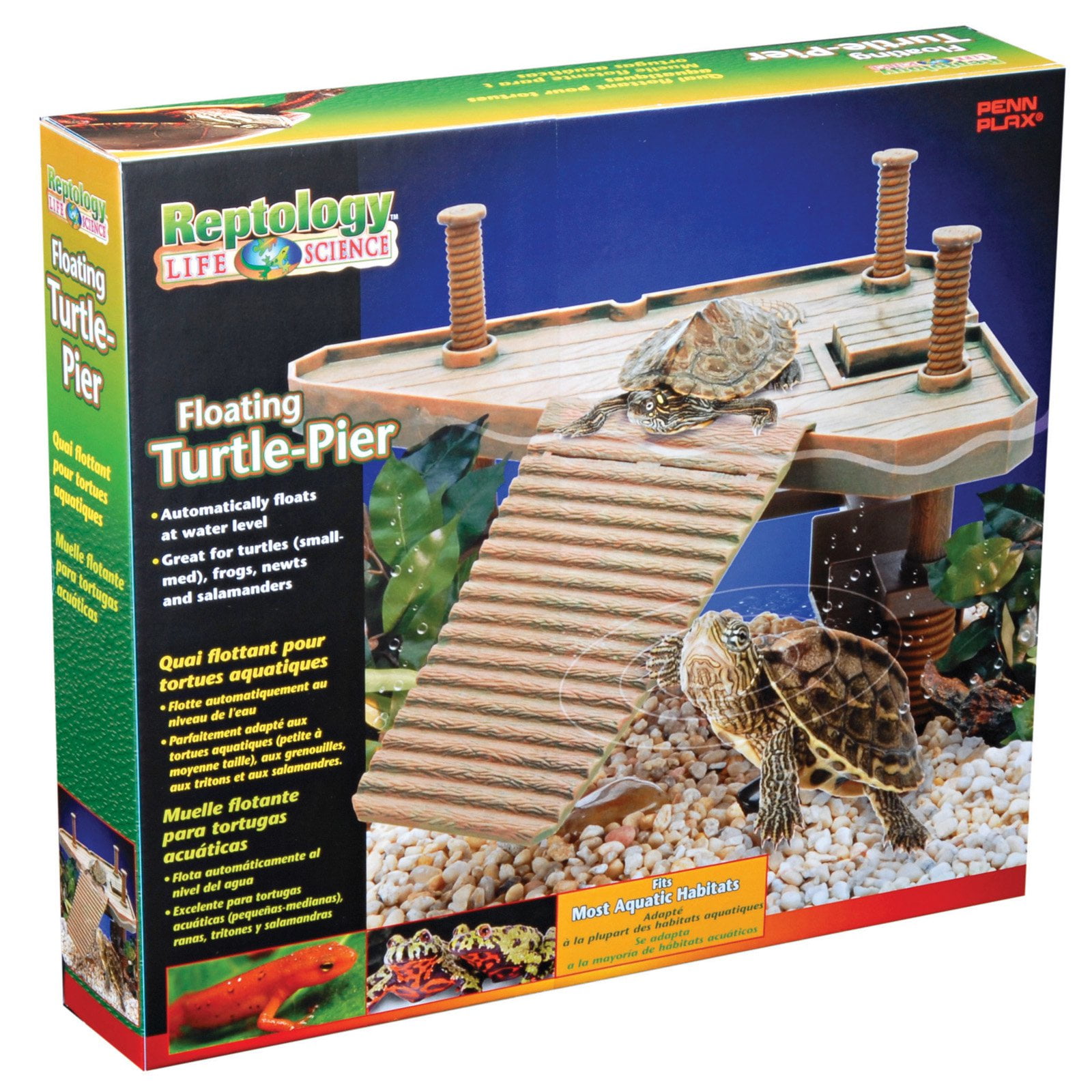 Penn Plax Decorative Turtle Pier Floating/Basking Platform Large Island Dock NEW 