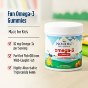 Nordic Naturals Nordic Omega-3 Gummies for Kids, 82 Mg, EPA & DHA, 120 Ct