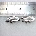 thumbnail image 3 of Faship Gorgeous Purple Floral Clip On Style Earrings, 3 of 4