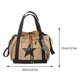 thumbnail image 2 of Bolso Unisex Ocio Bolsos Asa superior Diseño de estrellas Nylon Satchel Caqui, 2 of 8